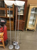 Set of 3 Floor Lamps - Torchiere - as found