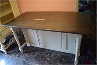 Very Nice Modern Dining Table w/ Drop Leaf, Storag