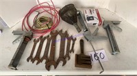 IH wrenches, caulk guns, funnel, wire