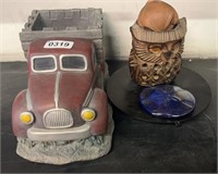 Resin Truck Planter & Other Decor