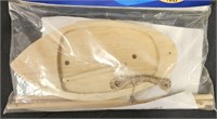 small unpainted and wooden boat unassembled kit