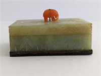 Antique Chinese Carved Jade Box