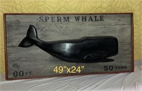 Reclaimed wood, Sperm Whale 3D Sign