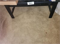 35" LONG BLACK PRESSED WOOD TABLE- SHOWS