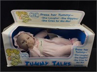 Uneeda Tummy talks baby doll in original box.