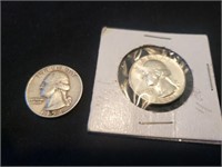 1958 & 61 silver quarters x2