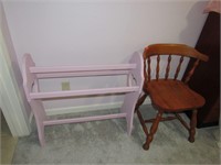 Quilt rack and chair