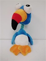 New plush dog toy, bird, rope neck, soft plush