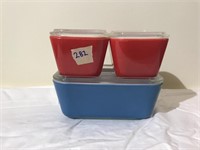 Set of 3 Pyrex Refrigerator Bowls