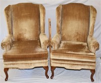 PAIR WINGBACK CHAIRS