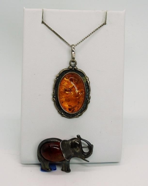 Sterling Amber Jewelry