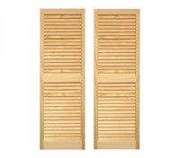 Pinecroft SHL43 Exterior Louvered Shutters 15x43in