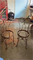 Old Rusty Ice Cream Parlor Chairs