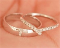 Natural Diamond 18Kt Gold Ring Sets