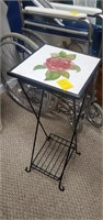 Small metal table square top