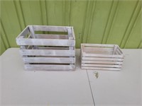 2 DECORATIVE WOODEN CRATES