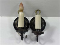 Pair Candle Wall Sconces