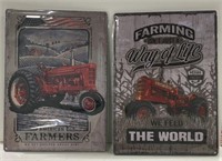 Thin metal farming advertising signs