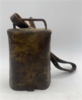 Vintage Cow Bell w/ Leather Strap