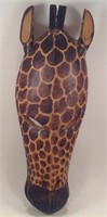 Hand Carved Wood Giraffe Mask