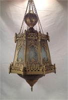 Middle Eastern Brass Hanging Lamp