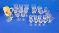 Lot Of Decorative Clear Stemware & Extras