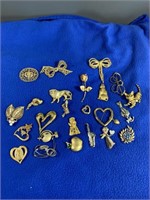 Gold Tone Brooches