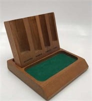 Wood Vintage Coin Sorter & Tray