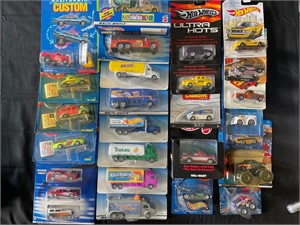 Assorted Hot Wheels cars