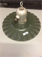 Vintage porcelain  industrial light 20 inches in