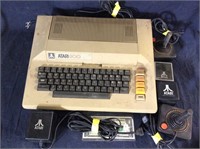 Atari 800 gaming system with joysticks