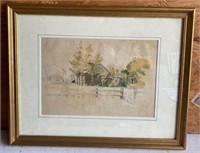 1904 Watercolor signed A. Chapman Fernald