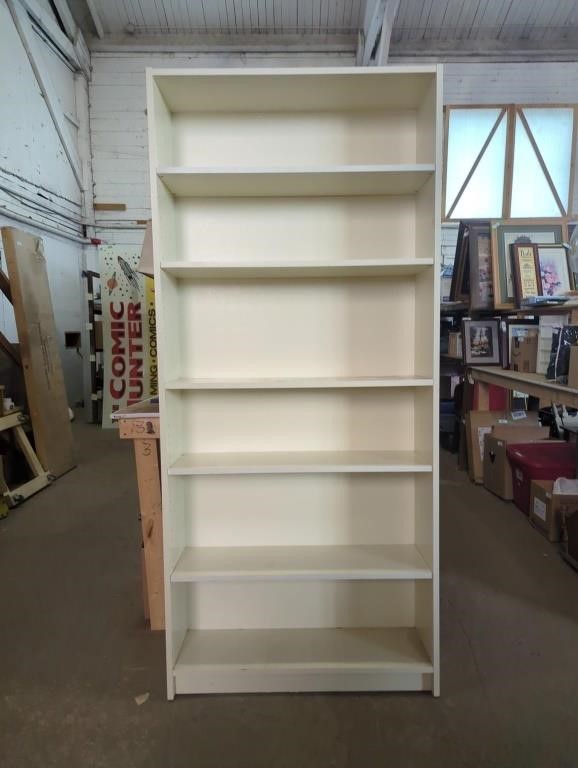 6-Tier Bookshelf with Four Adjustable Shelf