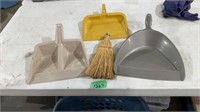 Dust pans and wisk broom