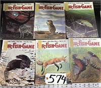 1974 Full Year Fur-Fish-Game Magazines