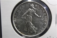 1965 French Silver 5 Francs Coin