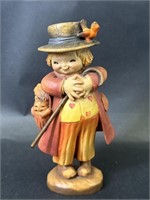 ANRI "Happy Wanderer" Wood Carved Figurine