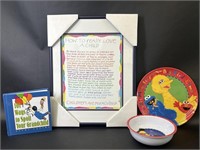 Colorful Children’s Bowl Sign & Book