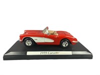 1959 Corvette Model Car On Base