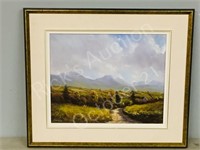 original on canvas-Mountain Valley, signed
