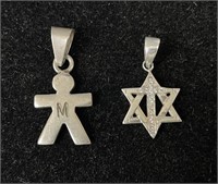 Two Sterling Silver Charms