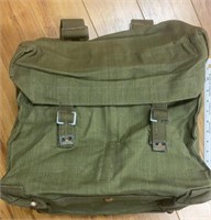 F1) Vintage 1950s British army backpack.Very heavy