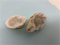 2 Crystal Geode Quartz Gemstone