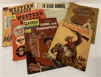 Lot with Western comic books, Range Rider book,