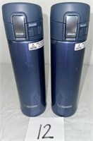 16 Oz Smoky Blue Stainless Steel Mugs 2 PACK