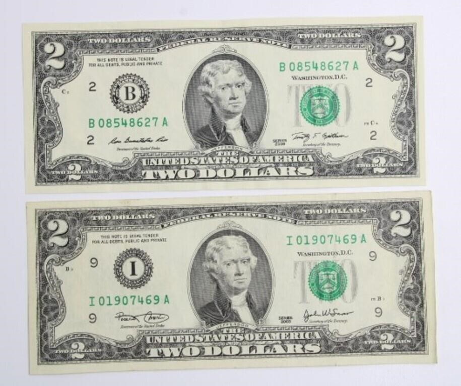 2003 & 2009 $2 NOTES
