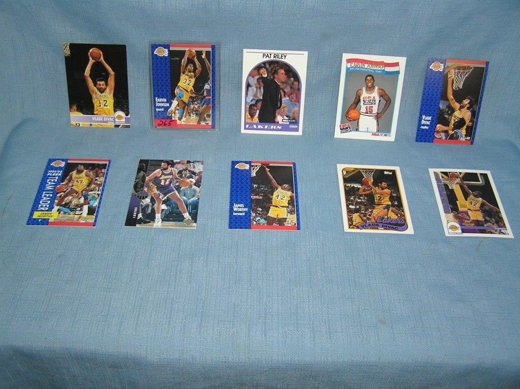 Collection of vintage LA Lakers all star basketbal