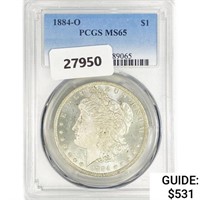 1884-O Morgan Silver Dollar PCGS MS65