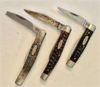 3 Case pocket knives