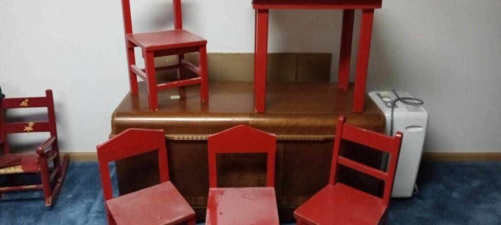 Vintage children's table and chairs